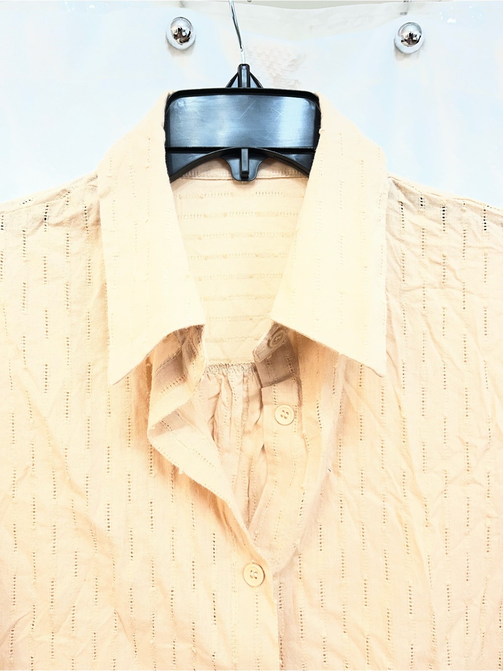 Women's Button-Down Shirt in Light Peach